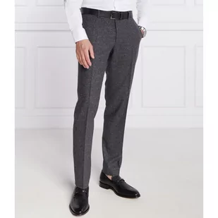 BOSS Wełniane spodnie H-Genius-224 | Slim Fit | z dodatkiem jedwabiu - Spodnie męskie - miniaturka - grafika 1