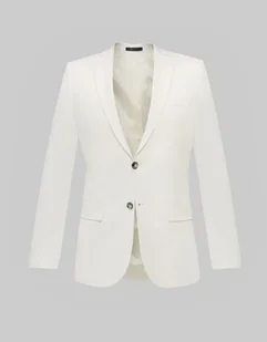 marynarka do zestawu lido biały slim fit - Marynarki męskie - miniaturka - grafika 1