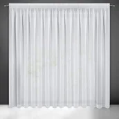 Firany - Biała firana gładka etamina żabki ARGEA 350x250 EUROFIRANY - miniaturka - grafika 1