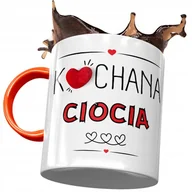 Kubki - Kubek Pomarańczowy Dla Cioci Ciotuni na Prezent z Nadrukiem ze Zdjęciem + Opakowanie na prezent (wzór 01) - miniaturka - grafika 1