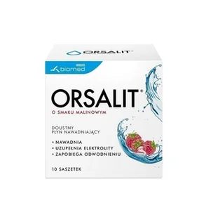 Biomed IBSS S.A. Orsalit o smaku malinowym - 10 saszetek + Orsalit drink - butelka 200 ml GRATIS - Układ pokarmowy - miniaturka - grafika 1