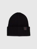 Czapki dla dzieci - 4F Czapka beanie dziecięca - czarna Uniwersalny - miniaturka - grafika 1