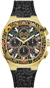 Zegarek Zegarek Guess GW0784G1 Black Silicone Strap 44mm - Zegarki męskie - miniaturka - grafika 1