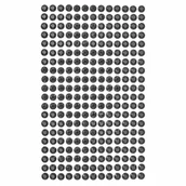 Zabawki kreatywne - Kryształki samoprzylepne black 6mm 260szt - Dalprint - miniaturka - grafika 1