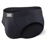 Majtki męskie - Slipy męskie oddychające z bawełną SAXX UNDERCOVER Brief Fly - czarne - miniaturka - grafika 1
