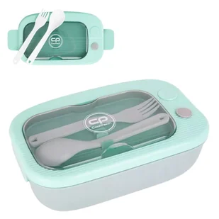 Coolpack Mil Śniadaniówka Lunchbox Z Przegródką + Sztućce Miętowo-Szary - Lunch boxy - miniaturka - grafika 1