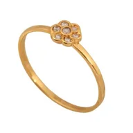 Pierścionki - Złoty Pierścionek z Cyrkoniami 585 0.8 g, R 16 Rodium - miniaturka - grafika 1