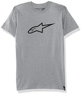 Koszulki męskie - Alpinestars Heritage Blaze Tee męski T-shirt, sportowa koszulka z krótkim rękawem, krój podkreślający sylwetkę, odzież sportowa., szary, l - miniaturka - grafika 1