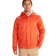Moda i Uroda OUTLET - Marmot Meżczyzni PreCip Eco Jacket S22, Wodoodporna kurtka przeciwdeszczowa, oddychający płaszcz przeciwdeszczowy z kapturem, lekka wiatrówka hardshell na wędrówki, Red Sun, S - miniaturka - grafika 1