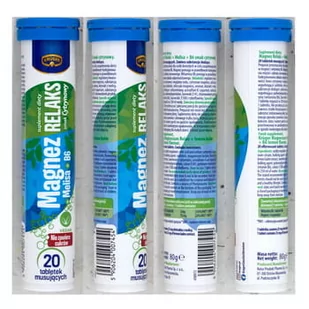 Kruger Melisa + magnez + wit B6 tabletki musujące 20szt - Witaminy i minerały - miniaturka - grafika 1