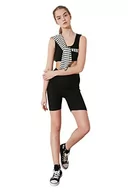 Rajstopy - Trendyol Women's Kriegsbiker dzianinowe rajstopy legginsy, czarne, ekstra małe - miniaturka - grafika 1