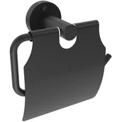 Stojaki i wieszaki na papier toaletowy - DEANTE ADJ N221 JASMIN UCHWYT NA PAPIER Z KLAPKĄ, ŚCIENNY, NERO - miniaturka - grafika 1