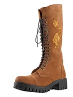 Kozaki damskie - buty damskie STEADY'S - RUDY / HAFT (STE/ROCK/3) z suwakami-36 - miniaturka - grafika 1