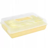 Pojemniki kuchenne - Pojemnik na ciasto zamykany 43 x 30 cm, żółty - miniaturka - grafika 1