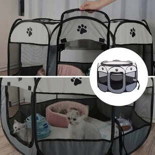 Składany kojec, legowisko, klatka dla psa lub kota -70x70  000313 - Sprzęt podróżny i transportery dla psów - miniaturka - grafika 1