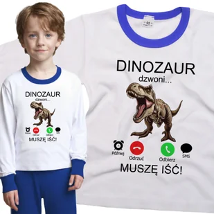 Piżama dziecięca Muszę Iść Dinozaur Dzwoni Tyranozaur T Rex 110/116 - VoloDonum - Piżamy dla dziewczynek Piżama dziecięca Muszę Iść Dinozaur Dzwoni Tyranozaur T Rex 110/116 - VoloDonum - Piżamy dla dziewczynek - miniaturka - grafika 1