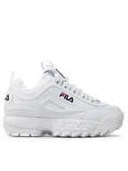 Buty dla dziewczynek - Fila Sneakersy Disruptor Kids 1010567.1FG Biały - miniaturka - grafika 1