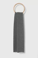 Apaszki i szaliki damskie - Calvin Klein szalik z domieszką wełny kolor szary gładki - miniaturka - grafika 1