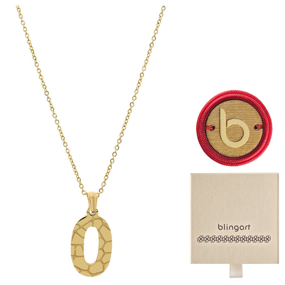 Naszyjnik łańcuszek celebrytka pozłacany z literą