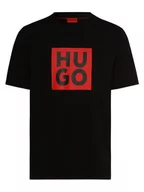 Koszulki męskie - HUGO - T-shirt męski  Daltor, czerwony|czarny - miniaturka - grafika 1