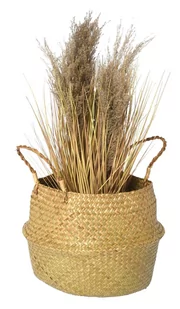 Kosz naturalny pleciony trawa morska składany L - Donice - miniaturka - grafika 1