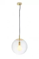 Lampy sufitowe - Kaspa Lampa wisząca Alur M 10737109 transparentna oprawa ze złotymi detalami - miniaturka - grafika 1