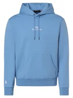 Swetry męskie - Polo Ralph Lauren Męski sweter z kapturem Mężczyźni Bawełna niebieski jednolity, XL - miniaturka - grafika 1
