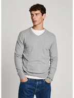 Swetry męskie - Pepe Jeans Sweter "New Andre" w kolorze szarym - miniaturka - grafika 1