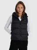 Kurtki damskie - 4F Bezrękawnik puchowy z wypełnieniem syntetycznym damski - czarny L - miniaturka - grafika 1