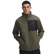 Kurtki męskie - Męska kurtka przejściowa Under Armour Shield Jacket - oliwkowa/khaki - miniaturka - grafika 1