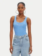 Koszulki i topy damskie - Juicy Couture Top Racer JCWLV125305 Niebieski Slim Fit - miniaturka - grafika 1