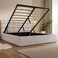 Łóżka - Łóżko tapicerowane SFG0154 160x200 Boucle Beż - miniaturka - grafika 1