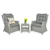 Meble ogrodowe - Zestaw wypoczynkowy TRIVENTO DUO Stone Grey - miniaturka - grafika 1