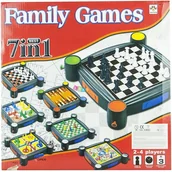 Gry planszowe - Lean Toys Lean Toys Gry 7w1 Zestaw Gier Planszowych Ludo - miniaturka - grafika 1