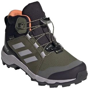 Buty dziecięce Adidas Terrex Mid Gtx K Rozmiar butów (UE): 33 / Kolor: ciemnozielony - Buty dla chłopców - miniaturka - grafika 1