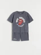 Spodenki dla niemowląt - Reserved - Bawełniany komplet The Rolling Stones - ciemnoszary - miniaturka - grafika 1