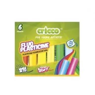 Masy plastyczne - CRICCO Plastelina fluorescencyjna 6 kolorów - miniaturka - grafika 1