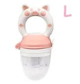 Gryzaki dla dzieci - Gryzak smoczek do podawania pokarmu na owoce i warzywa BLW RÓŻOWY ŚWINKA L - miniaturka - grafika 1