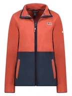 Kurtki damskie - Geographical Norway Kurtka polarowa "Touki" w kolorze granatowo-pomarańczowym - miniaturka - grafika 1