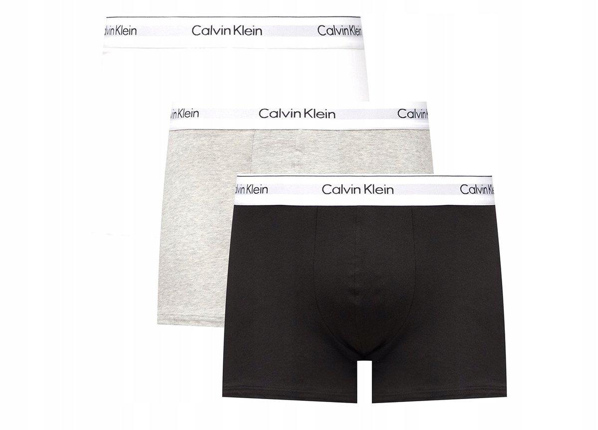 CALVIN KLEIN MODERN BOKSERKI 3 PACK BIG COTTON STRETCH UW5 4XL
