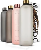 Shakery i bidony sportowe - MAMEIDO Elegancka Butelka na wodę 1,5L w Kolorze Kości Słoniowej - miniaturka - grafika 1