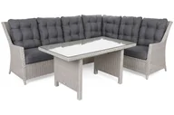 Sofy ogrodowe - HOME & GARDEN Narożnik technorattanowy prawy Alicante White / Grey 398063 - miniaturka - grafika 1