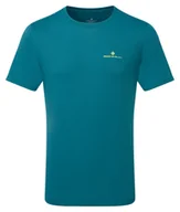 Koszulki sportowe męskie - RONHILL Koszulka biegowa męska CORE S/S TEE deep teal/acid - miniaturka - grafika 1