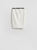 Spódnice - Reserved - Spódnica z paskiem - biały - miniaturka - grafika 1