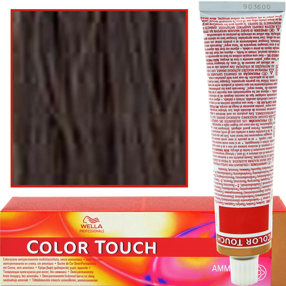 Wella Color Touch Krem Tonujacy bez Amoniaku 4/71 Średni brąz brązowo-popielaty 60ml