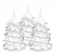 Świece - Świece świąteczne choinka 15cm 3szt srebrne końców - miniaturka - grafika 1