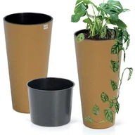 Donice - Donica Doniczka Ogrodowa 25 Cm Na Taras Do Ogrodu Domu Eco Wood Brązowa - miniaturka - grafika 1