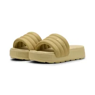 Klapki i japonki damskie - Damskie Klapki PUMA KARMEN SLIDE PUFFY WNS 40067902 – Beżowy - miniaturka - grafika 1