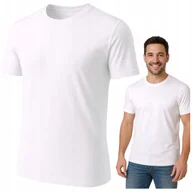 Koszulki męskie - KOSZULKA Męska T-shirt BAWEŁNA 100% Podkoszulek KRÓTKI RĘKAW BIAŁA - miniaturka - grafika 1