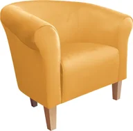 Fotele - Atos Fotel DRAWA 1 BL VELVET żółty do salonu ATOS - miniaturka - grafika 1